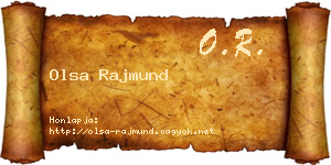 Olsa Rajmund névjegykártya